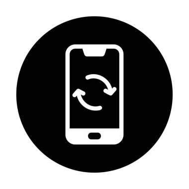 Smartphone Veri Eşzamanlamasının vektör çizimi 