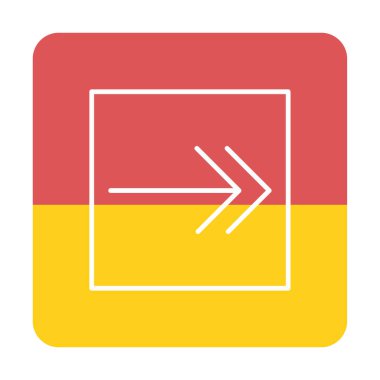 Sağ Ok simgesi, vektör illüstrasyonu basit tasarım