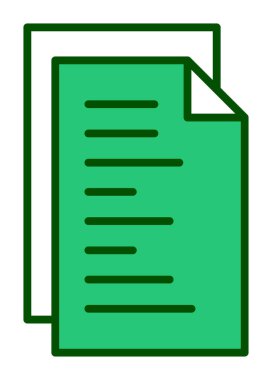 belge simgesi, vektör illüstrasyonu basit tasarım