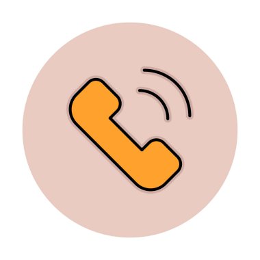 telefon arama simgesi, vektör illüstrasyonu basit tasarım