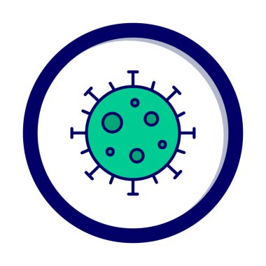 Basit korona virüsü pandemik ikon çizimi