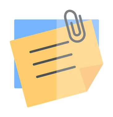 Yapışkan Notlar simge vektör çizimi