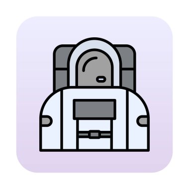 Uzay astronot düz simgesi