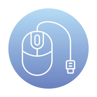 bilgisayar fare düz simgesi, vektör illüstrasyonu