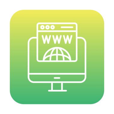 Alan Adı Kayıt Web simgesi vektör illüstrasyonu