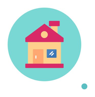 Ev. Web simgesi basit illüstrasyon