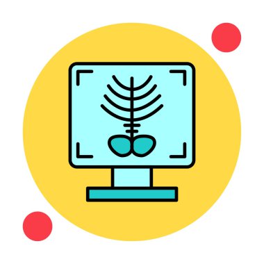 X-ray Bone ikon vektör çizimi