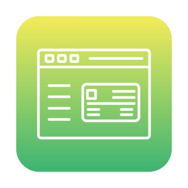 Basit Web Ödeme simgesi, vektör illüstrasyonu