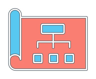 Haftalık İş Planlayıcı Web simgesi, vektör illüstrasyonu 