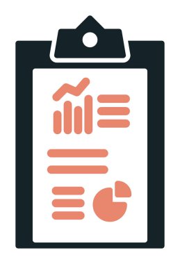 iş raporu simgesi, vektör illüstrasyonu basit tasarım