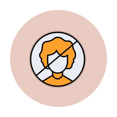 Web simgesi, vektör illüstrasyonuna izin verilmeyen kişi