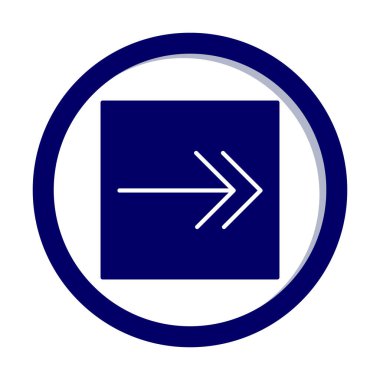 Sağ Ok simgesi, vektör illüstrasyonu basit tasarım