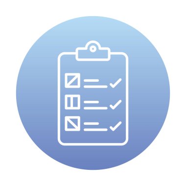 Kontrol listesi vektör simgesi modern basit vektör illüstrasyonu