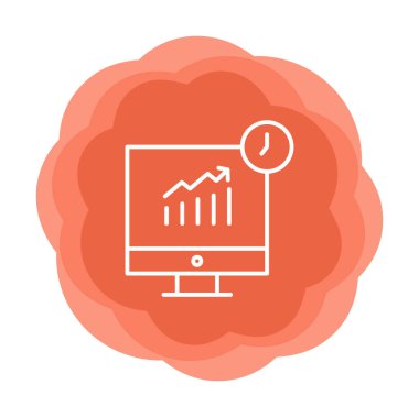 Stocks Analitik Modern Simgesinin vektör çizimi                   