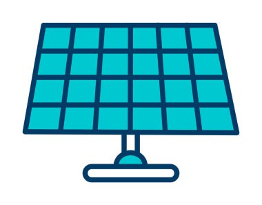 Güneş enerjisi düz simgesi 