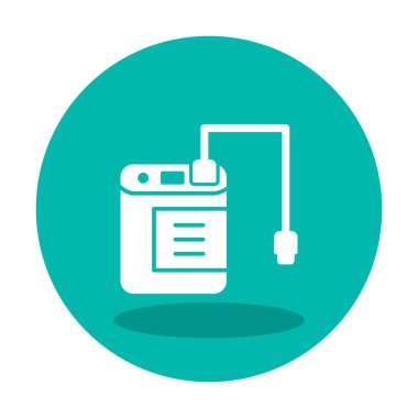 harici sabit disk simgesi, vektör illüstrasyonu basit tasarım