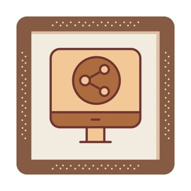 Basit Veri Paylaşımı simgesi, vektör illüstrasyonu