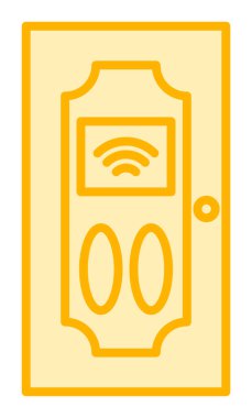 Akıllı Kapı simgesi vektör çizimi