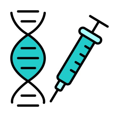 Gen yapısı simgesi. Mobil konsept ve web uygulamaları için bilim simgesi.