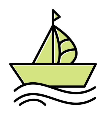 tekne ikonu vektör çizimi tasarımı 