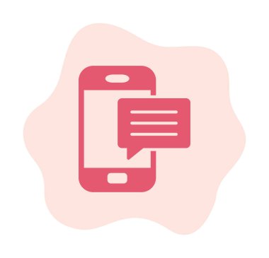 Basit sohbet simgesi, konuşma balonu, vektör illüstrasyonu