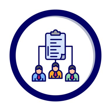 Work Distribution web icon, vector illustration 