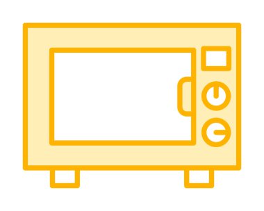 mikrodalga simgesi, vektör illüstrasyonu basit tasarım