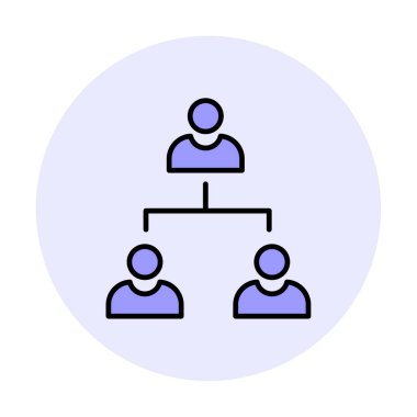 Çalışma Yönetimi vektör simgesi modern basit illüstrasyon