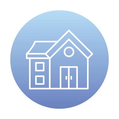 Eve. Web simgesi basit illüstrasyon