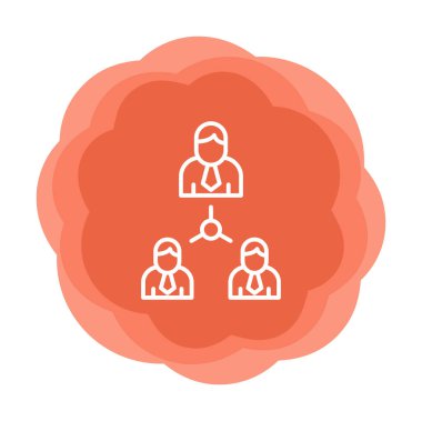 düz Yönetim simgesi vektör illüstrasyonu  