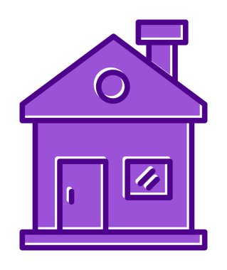 Ev. Web simgesi basit illüstrasyon