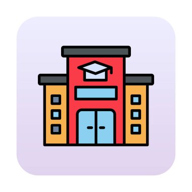 okul simgesi vektör illüstrasyonu