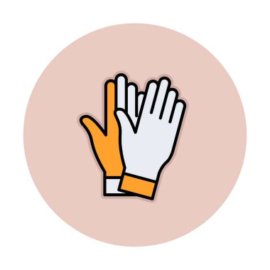 Saftey Eldivenleri ikon vektör çizimi