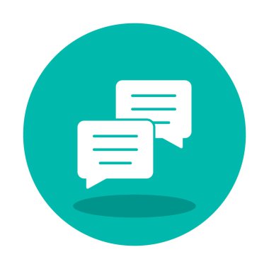 Basit konuşma baloncukları Konuşma simgesi, vektör illüstrasyonu