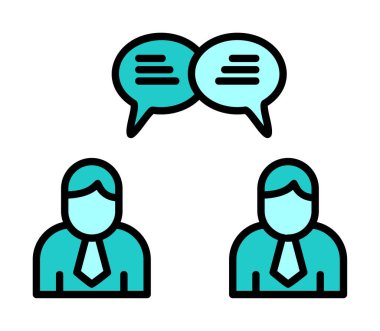 Kullanıcılar iletişim konsepti vektör illüstrasyonunu sohbet