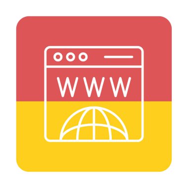 Basit web sitesi arayüzü simgesi, vektör illüstrasyonu