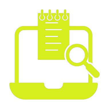 Laptop Çalışma Araması Basit satır, özet vektör ögeleri