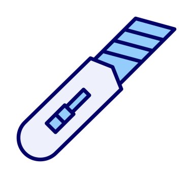 Cutter simgesinin vektör illüstrasyonu  