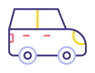 Araba düz simgesi. Vektör çizim 