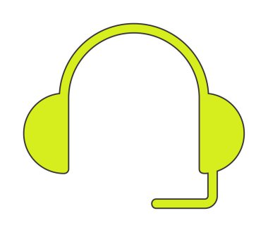 kulaklık simgesi vektör illüstrasyon destek servisi