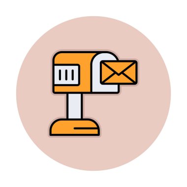 posta kutusu simgesi, vektör illüstrasyonu basit tasarım