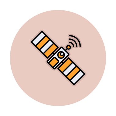 Uydu Simgesi, vektör illüstrasyonu