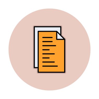 belge simgesi, vektör illüstrasyonu basit tasarım