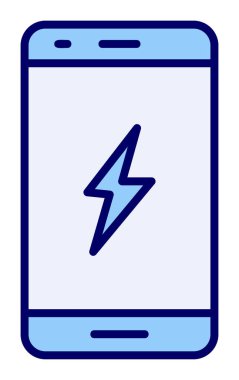 Mobil simge vektör illüstrasyonunu şarj et