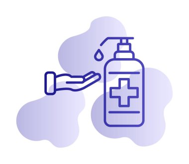 Basit El Yıkama simgesi, vektör illüstrasyonu