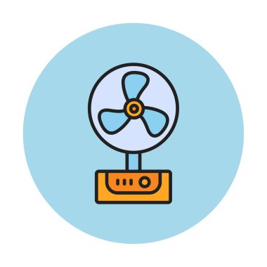 düz basit fan web simgesi çizimi 