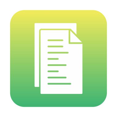 belge simgesi, vektör illüstrasyonu basit tasarım