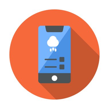 Telefon Hava Durumu Hava Durumu ikonu vektör illüstrasyon grafik tasarımı                                  