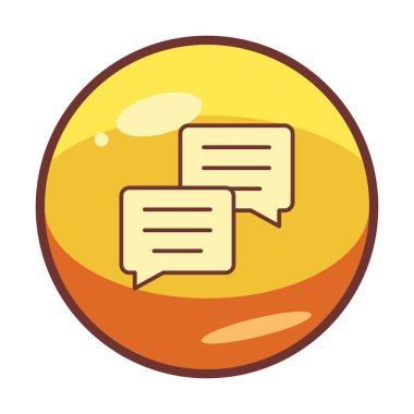 Basit konuşma baloncukları Konuşma simgesi, vektör illüstrasyonu