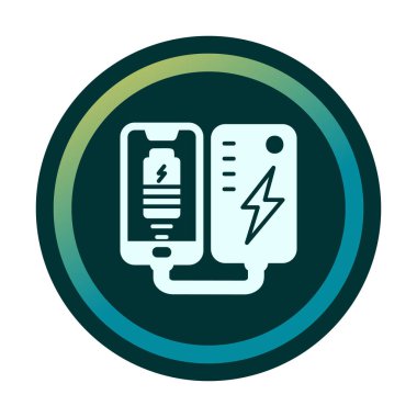 pil simgesi. renk çizgisi çizimi 